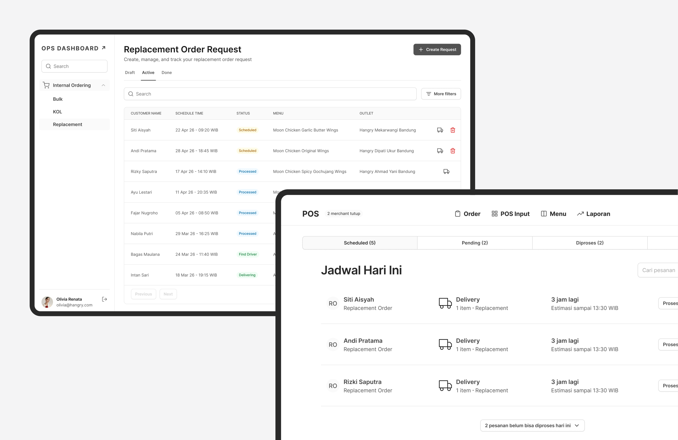Internal Ops Dashboard