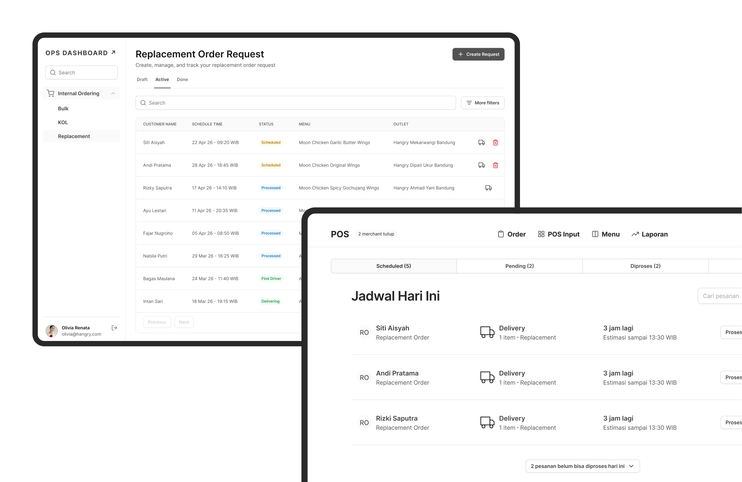 Internal Ops Dashboard